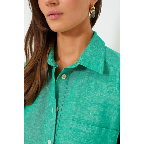 TUCKERNUCK Sea Green Callahan Shirt Dress Size XL NWT Retail $148 Tuckernuck - Picture 7 of 10
